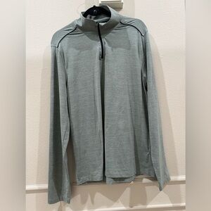 Mens M J.Crew Athletic Green Long Sleeve Winter
Quarter Zip Pullover